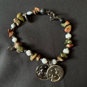 Crystal charm bracelet or anklet.